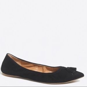 J. Crew Suede Flats with Tassels